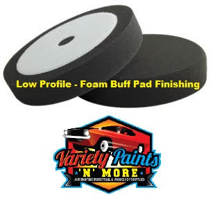 Velocity 150mm Velcro Foam Buff Pad Black Super Soft  - Finishing Low Profile