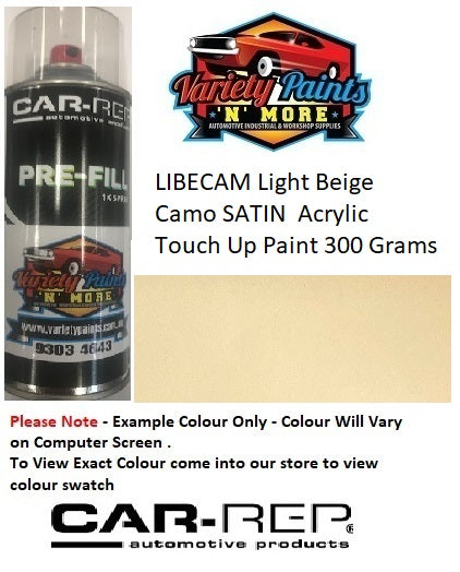 LIBECAM Light Beige Camo SATIN Acrylic Touch Up Paint 300 Grams