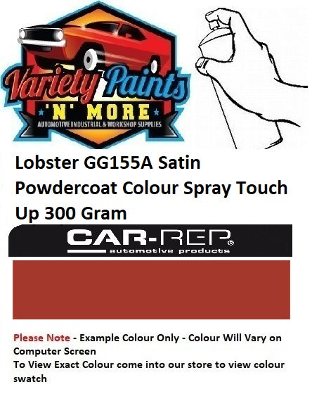 Lobster Red GG155A Satin Powdercoat Colour Spray Touch Up 300 Gram 3IS 53A