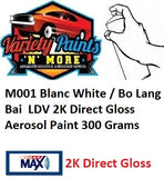 M001 Blanc White / Bo Lang Bai  LDV 2K Direct Gloss Aerosol Paint 300 Grams