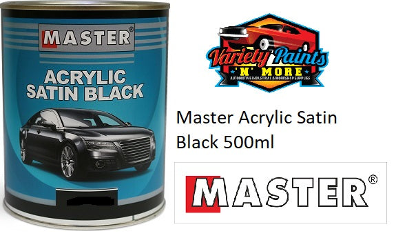 Master Acrylic Satin Black 500ML SB500