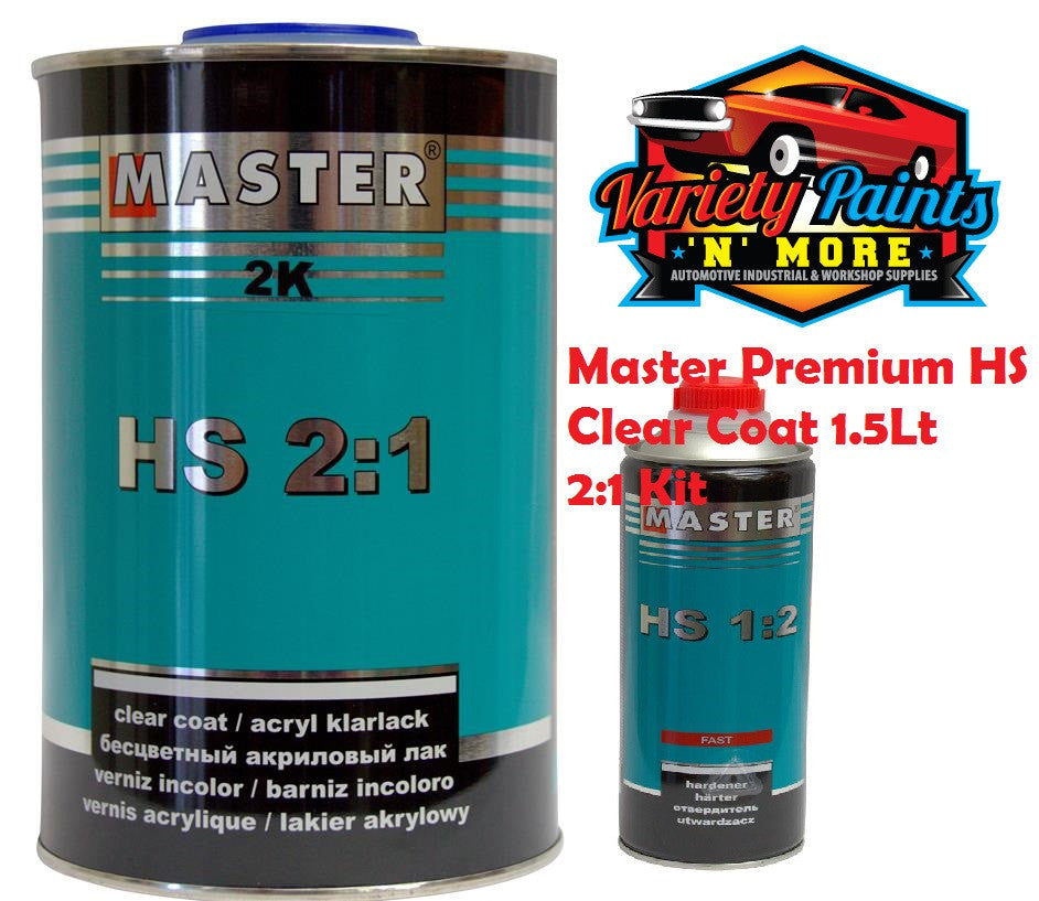 Master Premium HS Clear Coat 1.5Lt 2:1 Kit