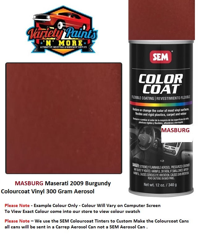MASBURG Maserati 2009 Burgundy Colourcoat Vinyl 300 Gram Aerosol