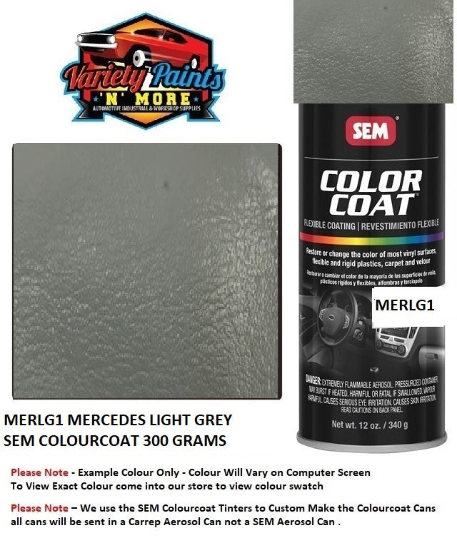 MERLGR MERCEDES LIGHT GREY SEM Colourcoat Vinyl Aerosol 300 Grams