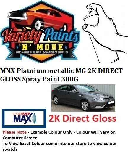 MNX Platnium Metallic MG 2K DIRECT GLOSS Spray Paint 300G