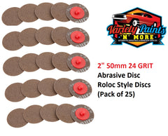 2" 50mm Roloc Style 24 GRIT Abrasive Disc (Pack of 25)