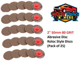 2" 50mm 80 GRIT ROLOC Style Abrasive Disc (Pack of 25)