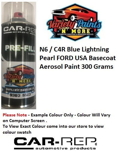 N6 / C4R Blue Lightning Pearl FORD USA Basecoat  Aerosol Paint 300 Grams