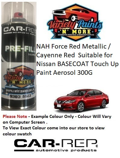 NAH Force Red Metallic / Cayenne Red  Suitable for Nissan White BASECOAT Touch Up Paint Aerosol 300G