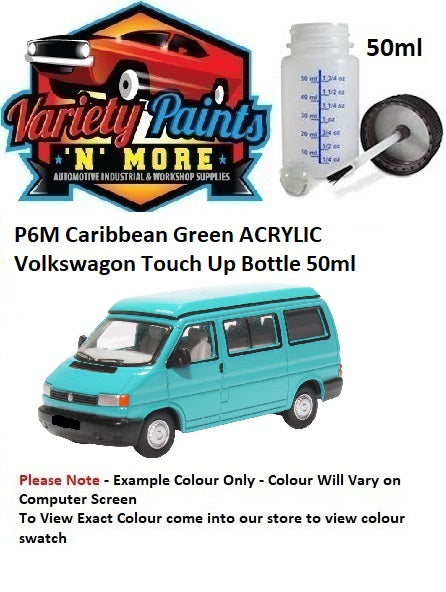 P6M Caribbean Green ACRYLIC Volkswagon Touch Up Bottle 50ml