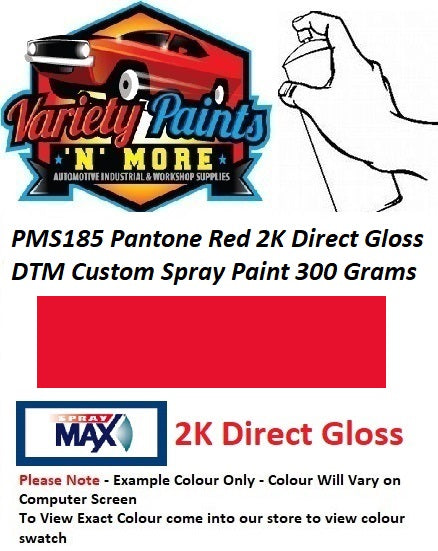 PMS185C Pantone Red 2K DIRECT GLOSS DTM Enamel Custom Spray Paint 300 Grams