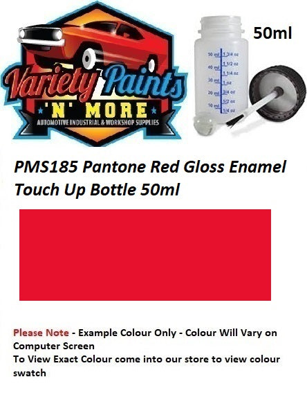 PMS185C Pantone Red Gloss Enamel Touch Up Bottle 50ml