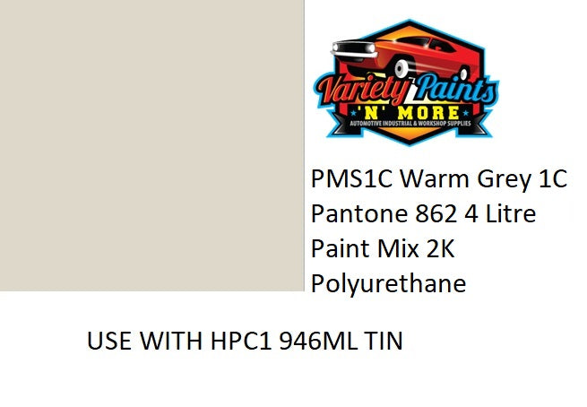 PMS1C Pantone® Warm Grey 1C Pantone 862 4 Litre Paint Mix 2K Polyurethane