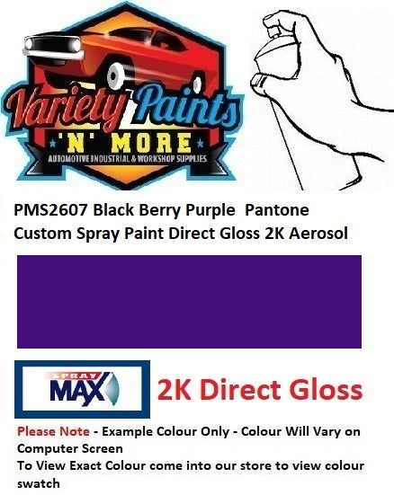 PMS2607 Pantone® Black Berry Purple Custom Spray Paint Direct Gloss 2K Aerosol