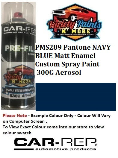 PMS289 Pantone® NAVY BLUE MATT Enamel Custom Spray Paint 300G Aerosol