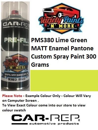 PMS380 Lime Green MATT Enamel Pantone Custom Spray Paint 300 Grams