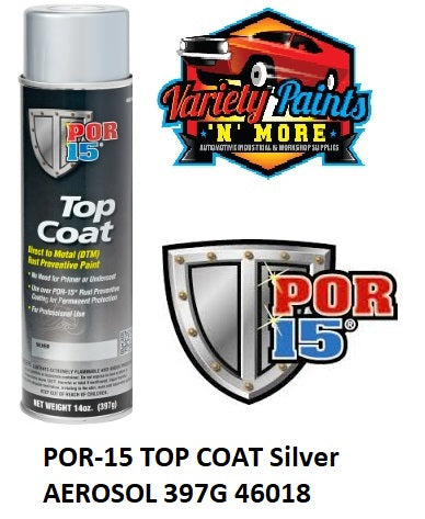 POR15 TOP COAT Silver AEROSOL 397G 46018