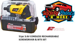 51pc 3.6V CORDLESS RECHARGEABLE SCREWDRIVER & BITS SET