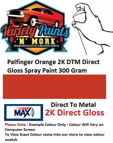 Palfinger Orange Gloss 2K Direct Gloss Enamel Spray Paint 300 Gram