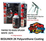 Troton Rangers 2K Polyurethane Bed Liner Protective Coating ISUZU Splash White Kit - 4 Bottle Kit