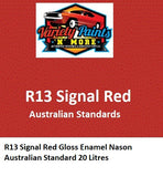 R13 Signal Red Gloss Enamel Nason Australian Standard 20 Litre