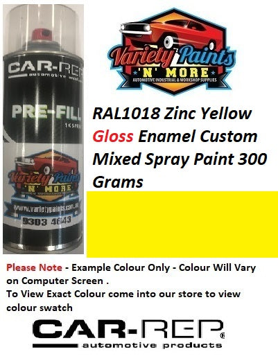 RAL1018 Zinc Yellow Gloss Enamel Custom Mixed Spray Paint 300 Grams