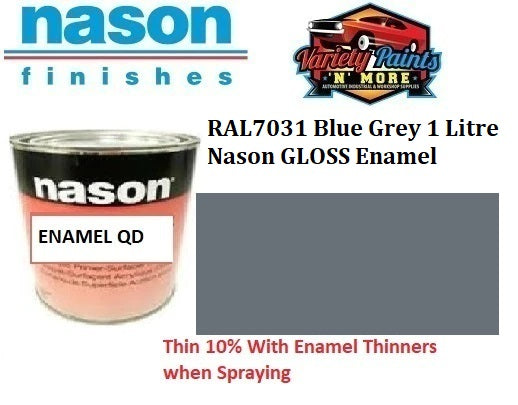 RAL7031 Blue Grey 1 Litre Nason GLOSS Enamel