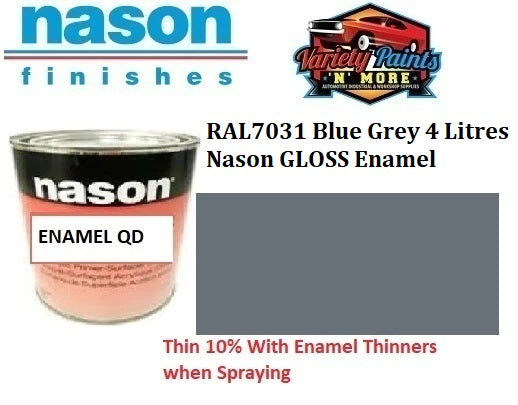 RAL7031 Blue Grey 4 Litres Nason GLOSS Enamel