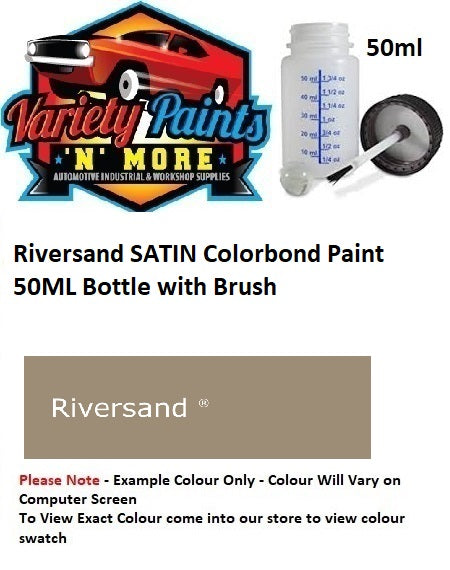 Riversand SATIN Colorbond Paint 50ML Bottle with Brush