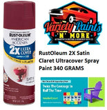 RustOleum 2X Satin Claret Ultracover Spray Paint  340 Grams