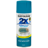 RustOleum 2X Satin Lagoon Ultracover Spray Paint Variety Paints N More Wangara W.A