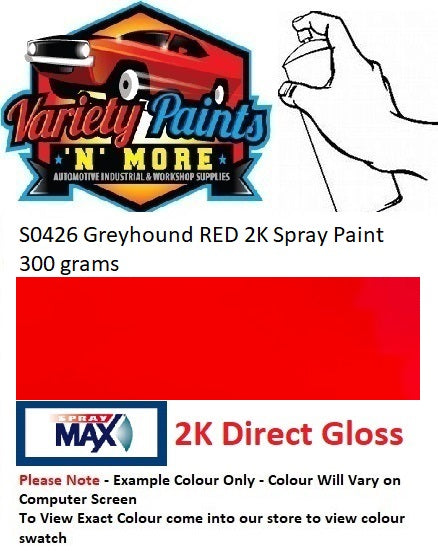 S0426 Greyhound RED 2K Spray Paint 300 grams