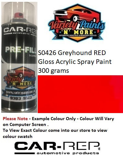 S0426 Greyhound RED Acrylic Spray Paint 300 grams