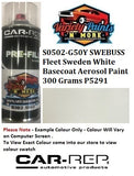 S0502-G50Y SWEBUSS Fleet Sweden White Basecoat Aerosol Paint 300 Grams P5291
