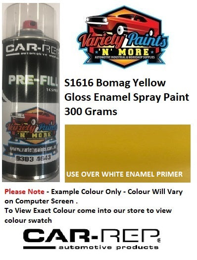 S1616 Bomag Yellow Gloss Enamel Spray Paint 300 Grams