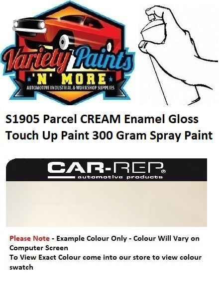 S1905PC Parcel CREAM Enamel Gloss Touch Up Paint 300 Gram Spray Paint