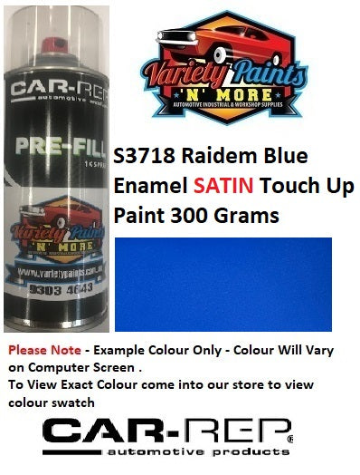 S3718 Raidem Blue Enamel SATIN Touch Up Paint 300 Grams