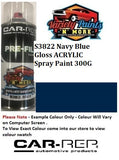 S3822 NAVY BLUE Gloss ACRYLIC Spray Paint 300g