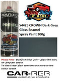 S4425 CROWN CHARCOAL Grey Enamel Gloss Spray Paint 300g