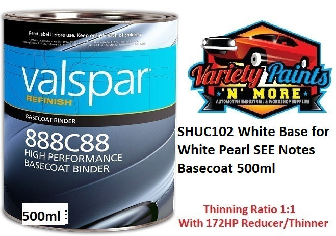 SHUC102 White Base for White Pearl SEE Notes Basecoat 500ml