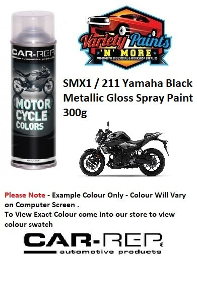 SMX1 / 211 Yamaha Black Metallic Gloss Spray Paint 300g