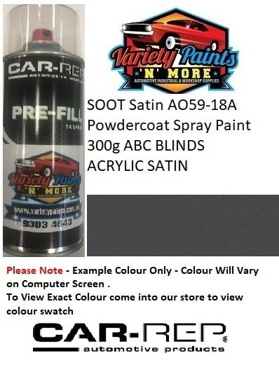 Title
SOOT Satin AO59-18A Powdercoat Spray Paint 300g