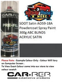 Title
SOOT Satin AO59-18A Powdercoat Spray Paint 300g