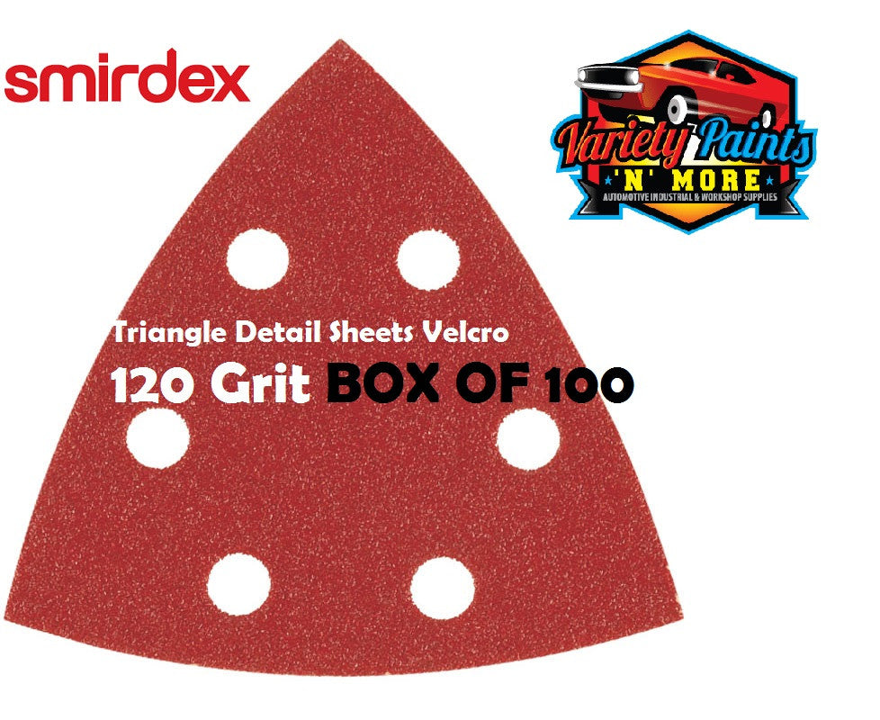 Smirdex Triangle 120 Grit BOX OF 100 Detail Sanding Sheets 95 x 95 x 95mm