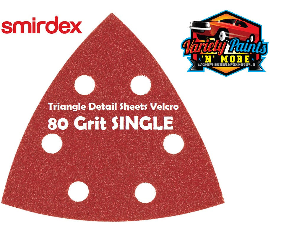 Smirdex Triangle 80 Grit SINGLE Detail Sanding Sheets 95 x 95 x 95mm