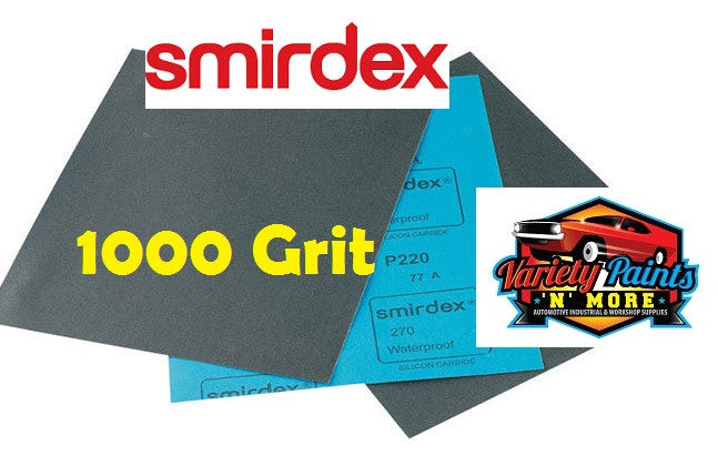 Smirdex Wet & Dry Sandpaper 1000 Grit Pack of 50 Sheets