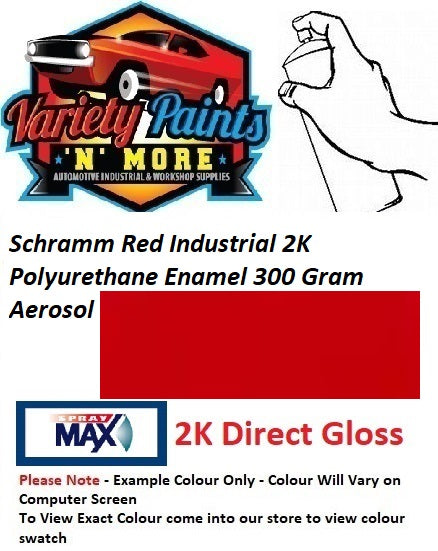 Schramm Red Industrial 2K Polyurethane Enamel 300 Gram Aerosol