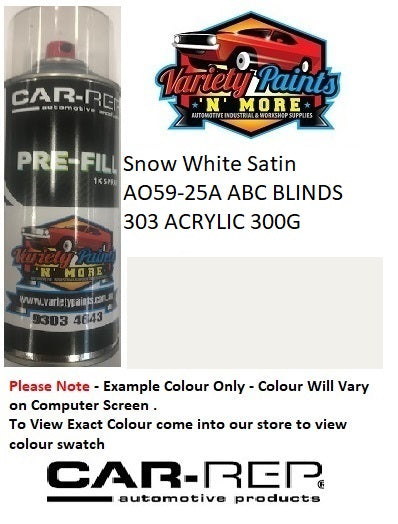 Snow White Satin AO59-25A Powdercoat Spray Paint 300g W351