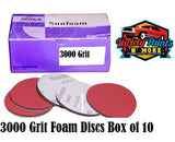 Sunfoam Foam Velcro Discs 150mm x 3000 Grit Pack of 10