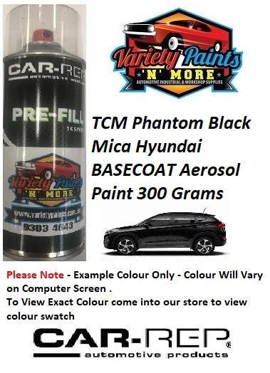 TCM Phantom Black Mica Hyundai BASECOAT Aerosol Paint 300 Grams
